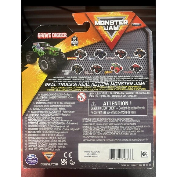 SPIN MASTER 2025 MONSTER JAM 25TH ANN. GRAVE DIGGER LEGACY TRUCKS SERIES 41 NEW! - Picture 4 of 4